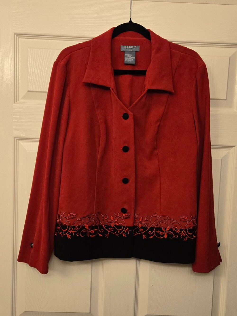 Koret - Red and black pantsuit, size 14.